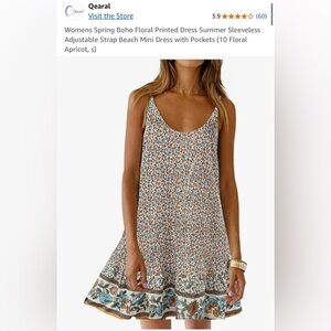 Boho Floral Sun Dress with pockets - Amazon